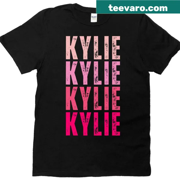 Vintage personalized T-shirt with the name Kylie in classic font