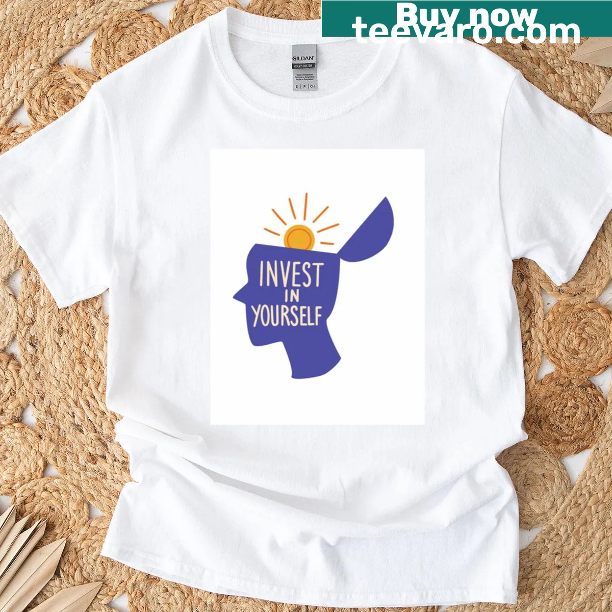 Inspirational text graphic on a classic T-shirt — on a men's t-shirt