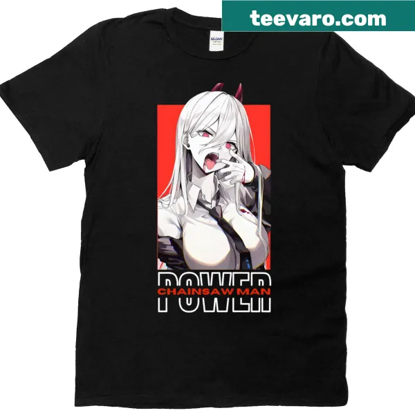 Classic t-shirt featuring edgy cartoon design of Makima from Chainsaw Man