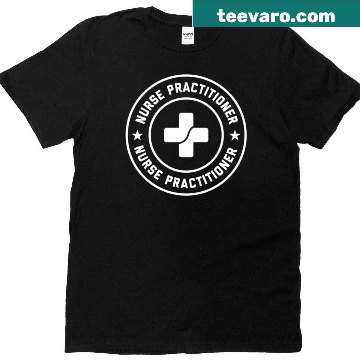 Official Nurse Practitioner logo on a classic t-shirt — on a men's t-shirt