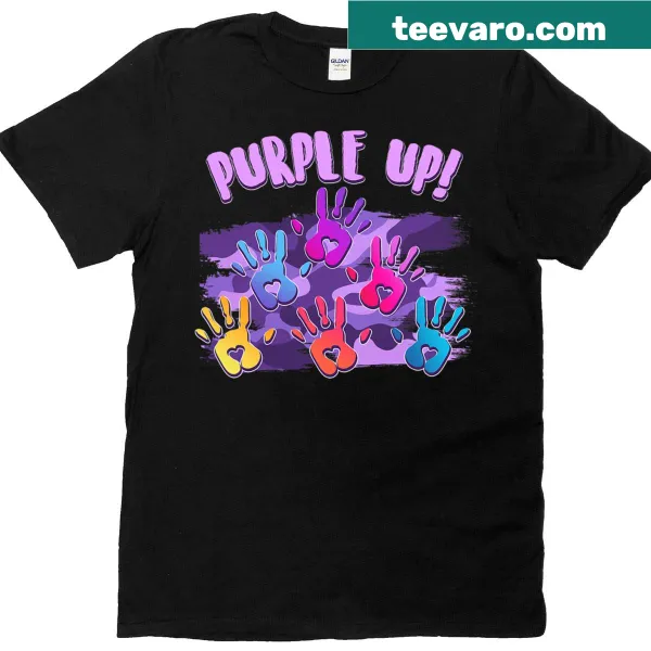 Purple Up Month of Military Child kids awareness t-shirt