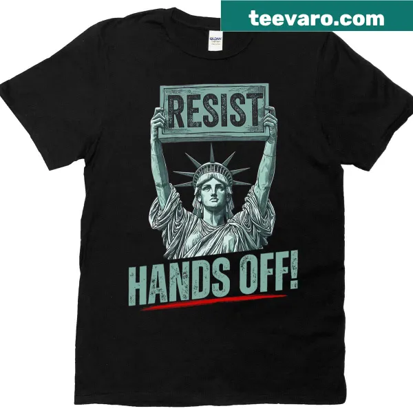 Statue of Liberty graphic with 'Resist' text on t-shirt