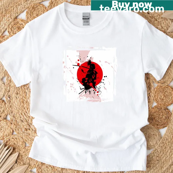 Samurai graphic design on a classic T-shirt