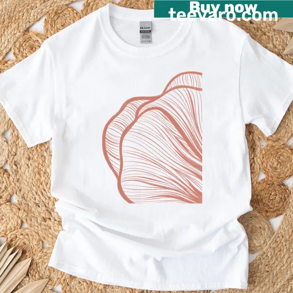 Abstract line art flower design on t-shirt