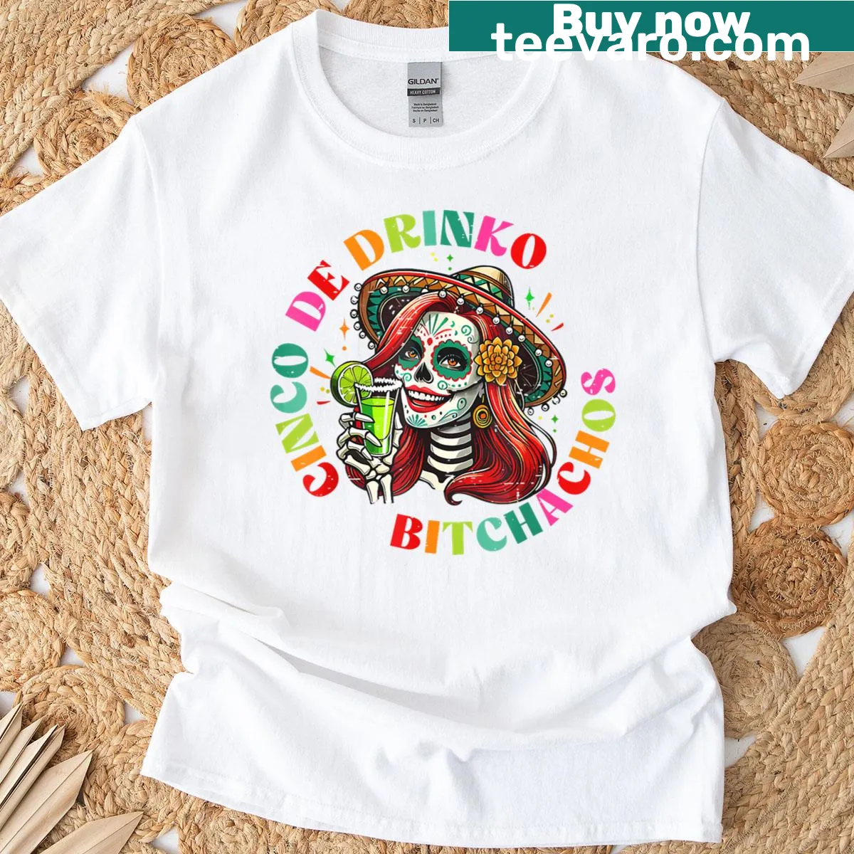 Funny Cinco De Mayo T-shirt with playful text for parties. — on a men's t-shirt