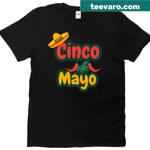 Cinco de Mayo t-shirt featuring festive typography