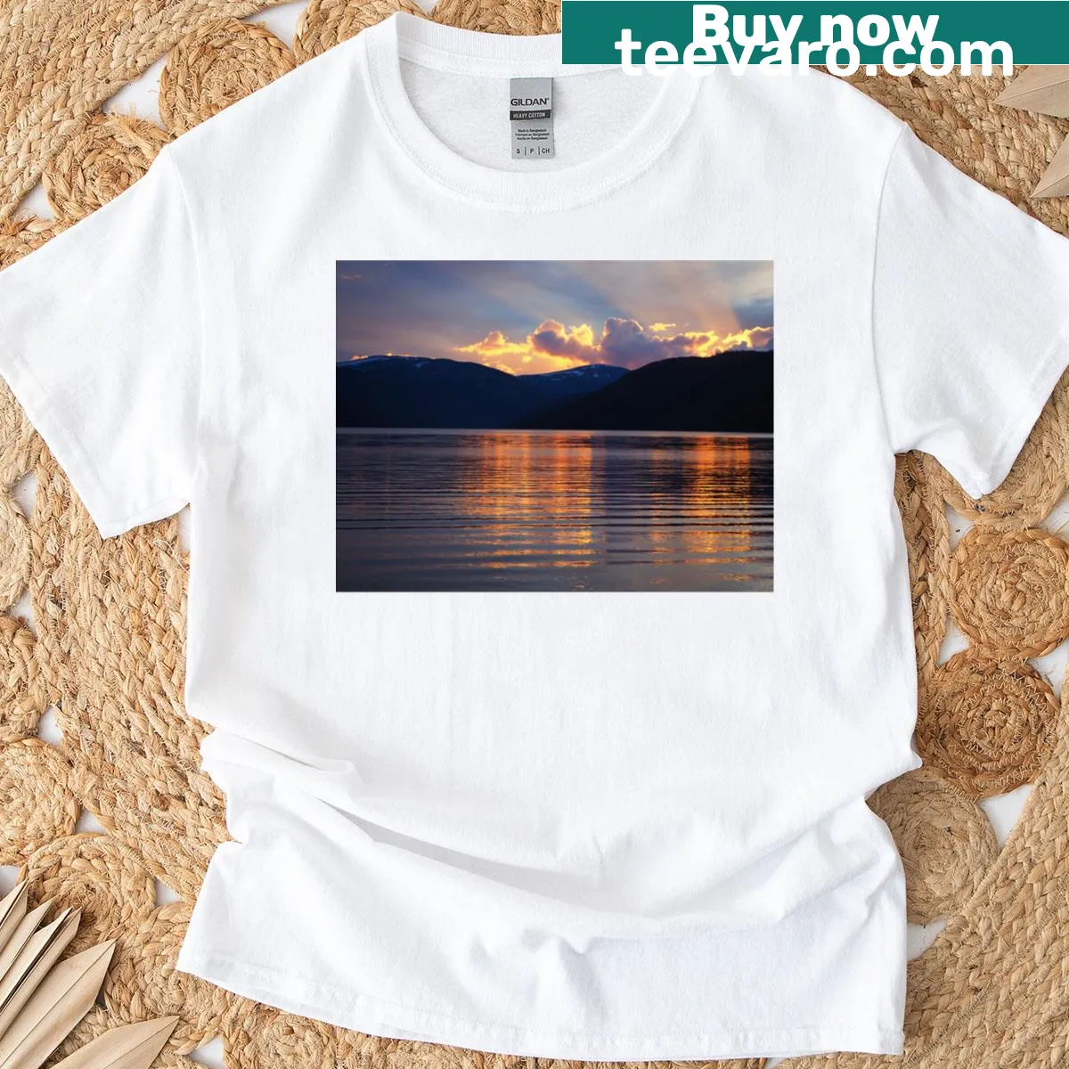 Premium t-shirt inspired by Colorado's beautiful sunsets — on a men's t-shirt