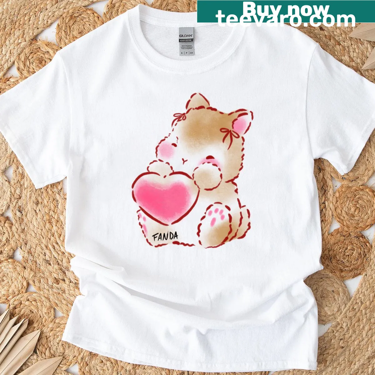 Adorable rabbit graphic T-shirt for kids — on a men's t-shirt