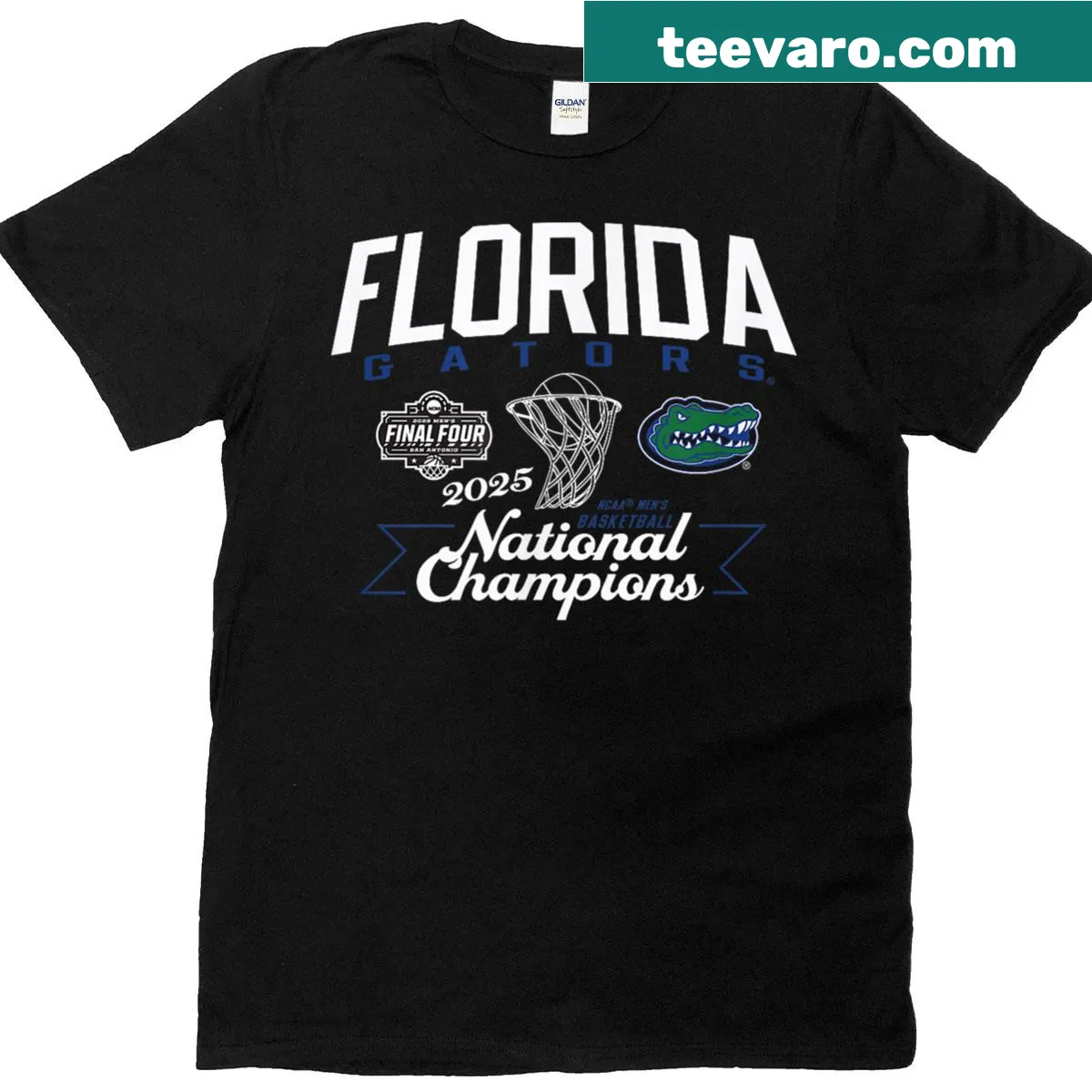 Florida Gators basketball 'Swish' T-shirt for fans celebrating victory. — on a men's t-shirt