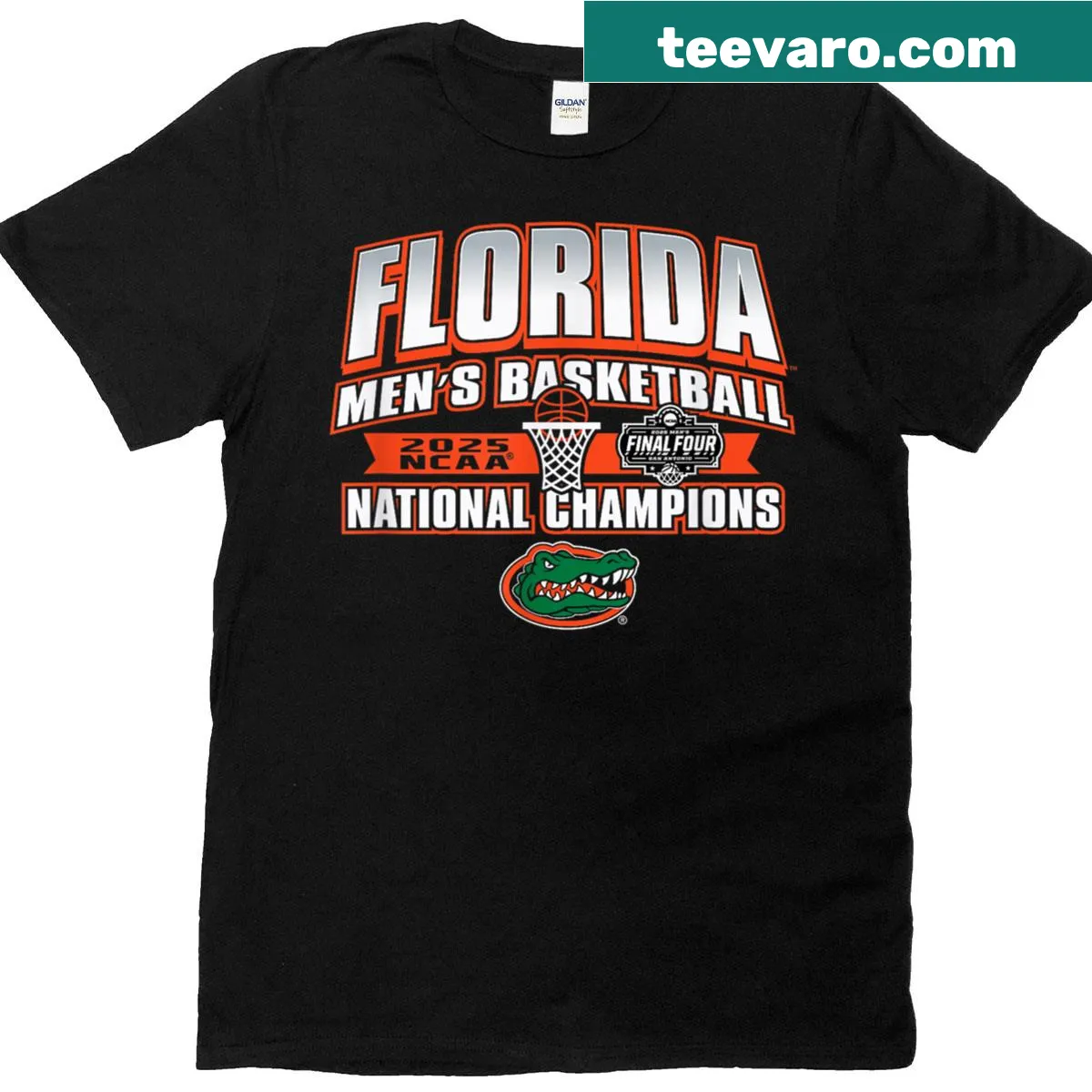 Florida Gators 2025 National Champs basketball victory t-shirt — on a men's t-shirt