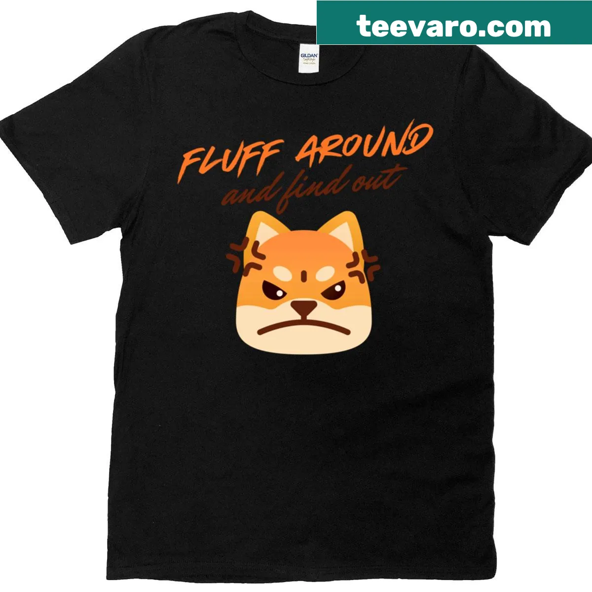 Witty typography design with the phrase Fluff Around And Find Out. — on a men's t-shirt