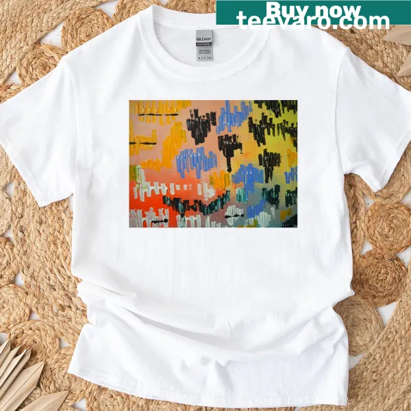 Edgy long t-shirt with abstract typography design