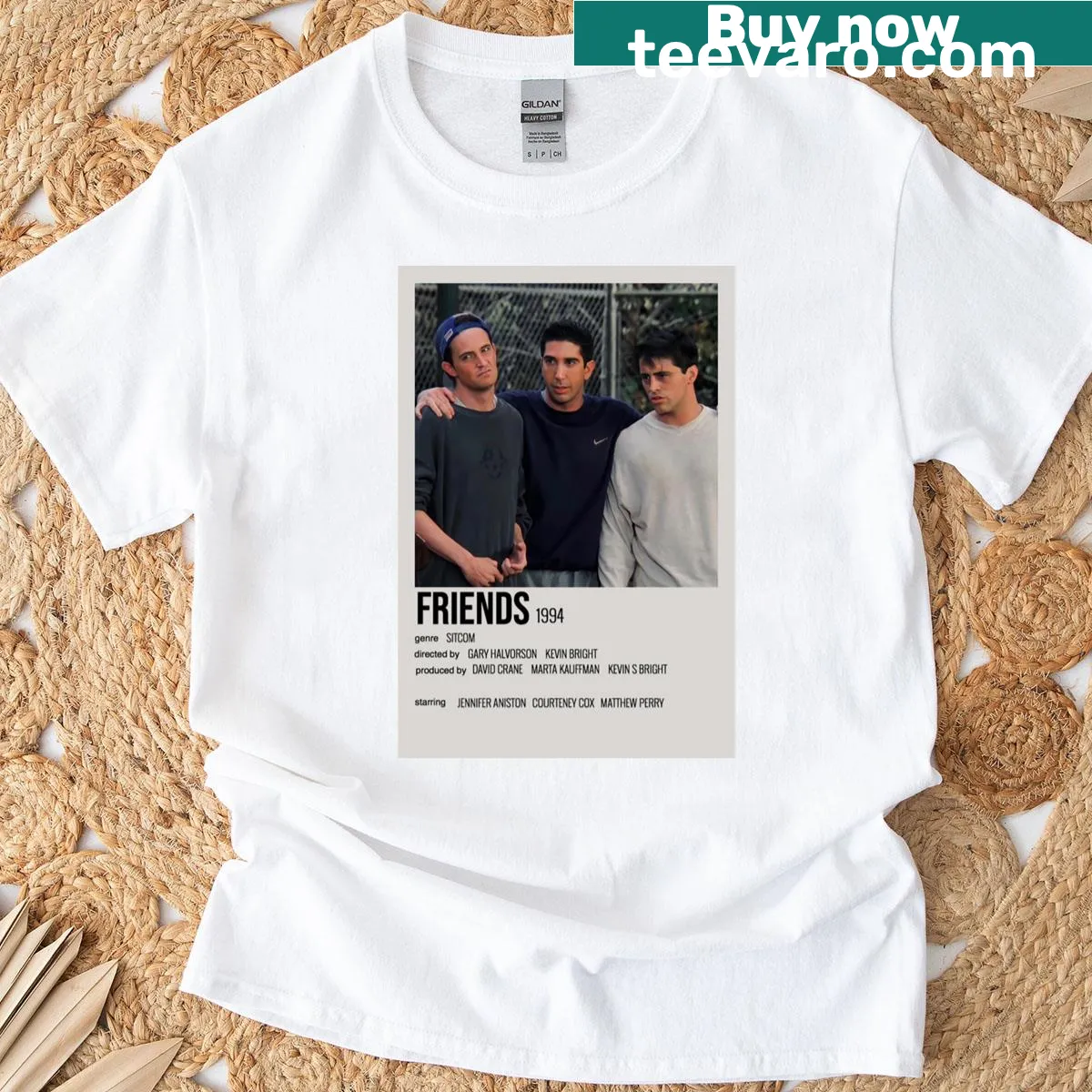 Nostalgic T-shirt inspired by Friends movie poster — on a men's t-shirt