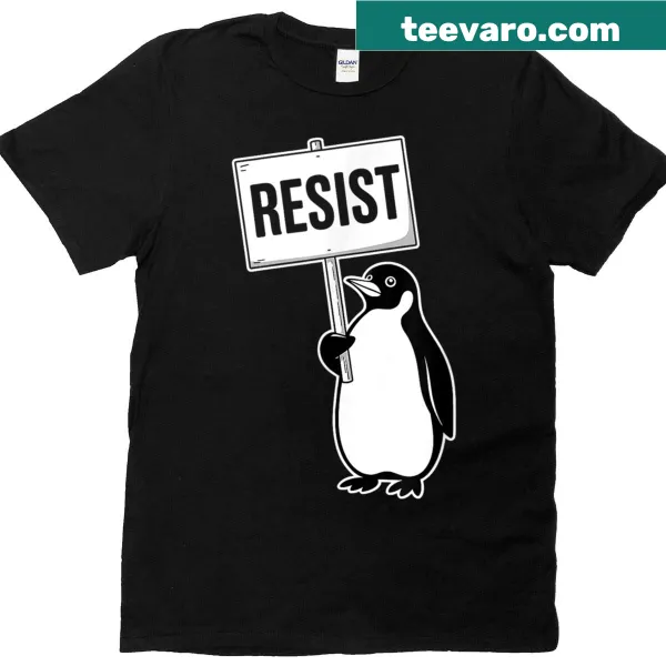 Vintage distressed penguin design on a t-shirt