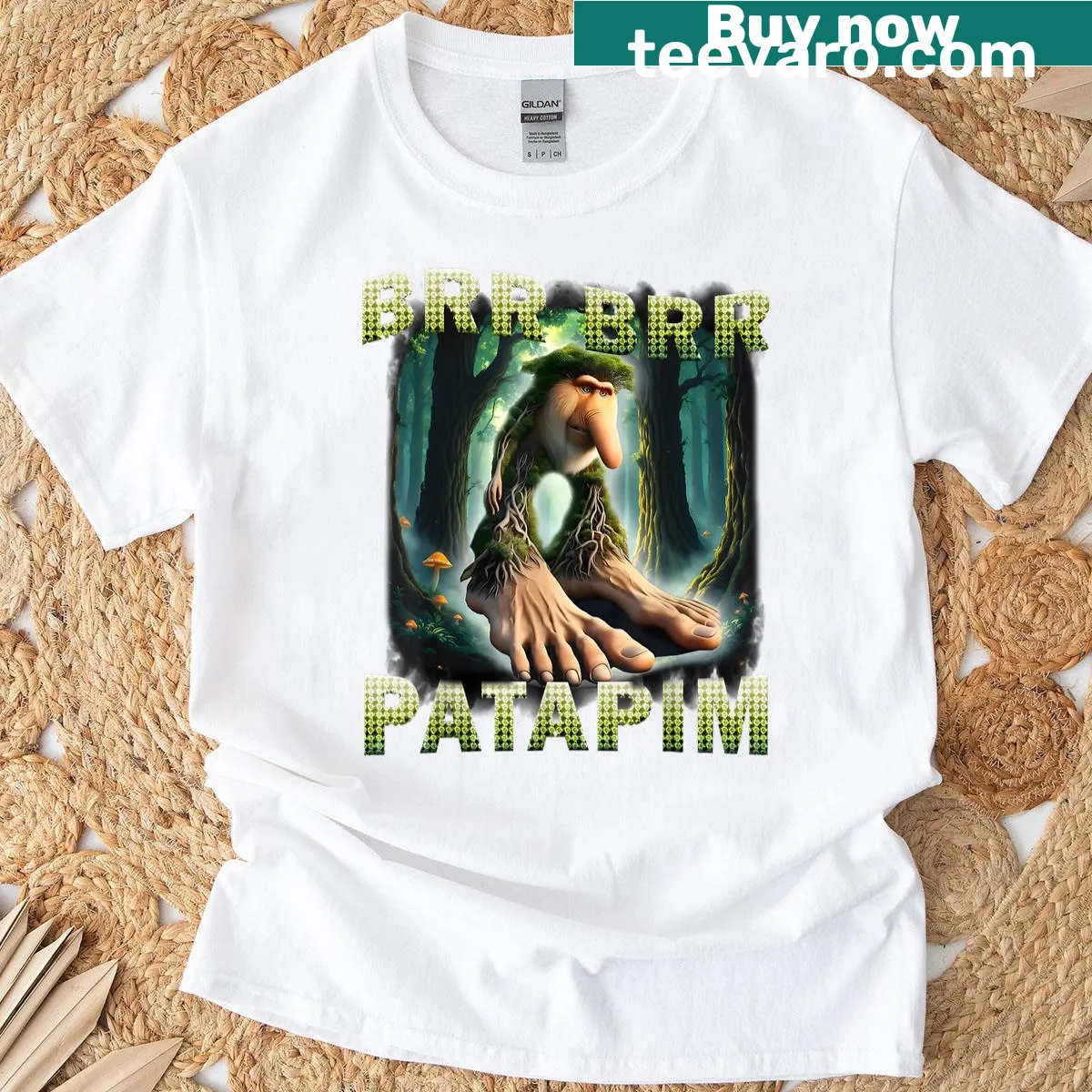 T-shirt with humorous text reflecting Gen Z culture — on a men's t-shirt