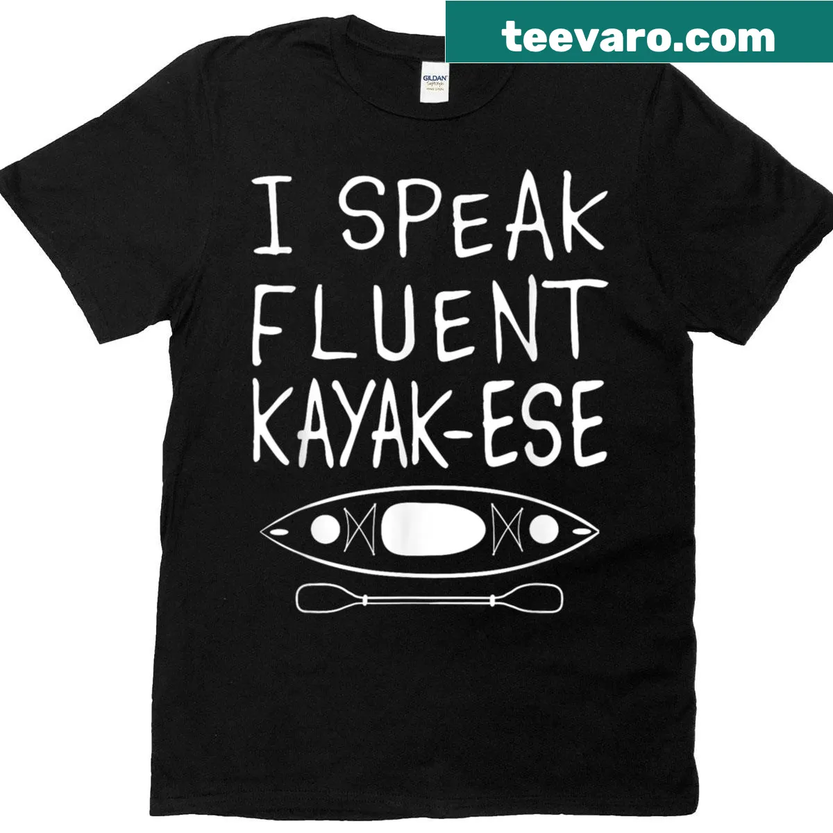 Funny T-shirt featuring a kayaking saying, designed for kayak lovers — on a men's t-shirt