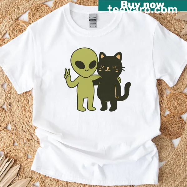 Illustration of intergalactic elements on a t-shirt