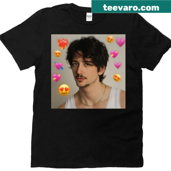 Artistic T-shirt featuring Milo Manheim's graphic design