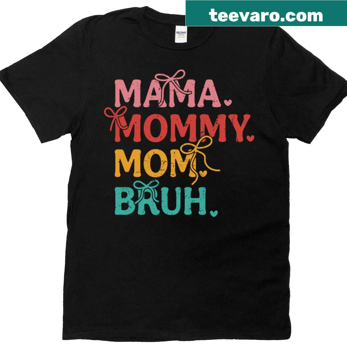 Funny T-shirt with 'Bruh' for boy moms celebrating Mother's Day — on a men's t-shirt