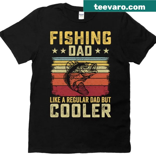 Funny typography T-shirt for fishing dads, with a cool dad theme