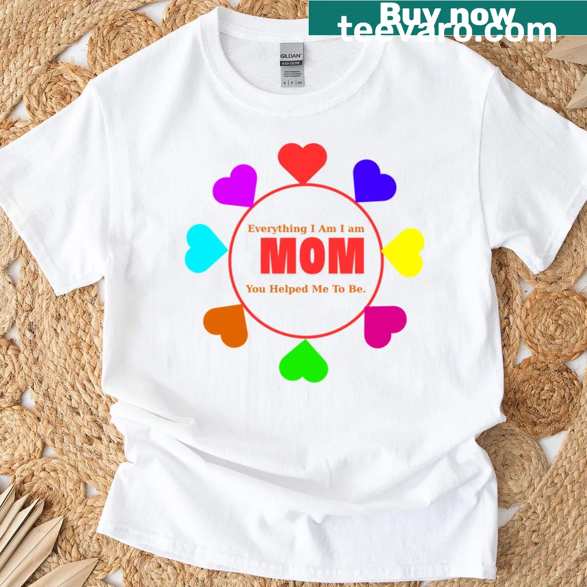 Hand-lettered graphic celebrating mom life on a T-shirt — on a men's t-shirt