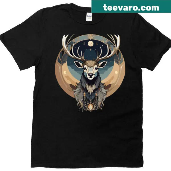 Abstract design T-shirt representing mystic themes and majesty