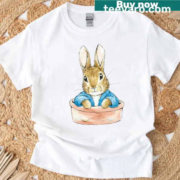 Illustration of Peter Rabbit on a playful kids T-shirt