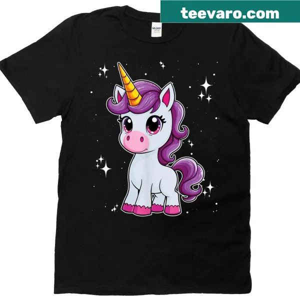 Cute magical unicorn t-shirt for girls