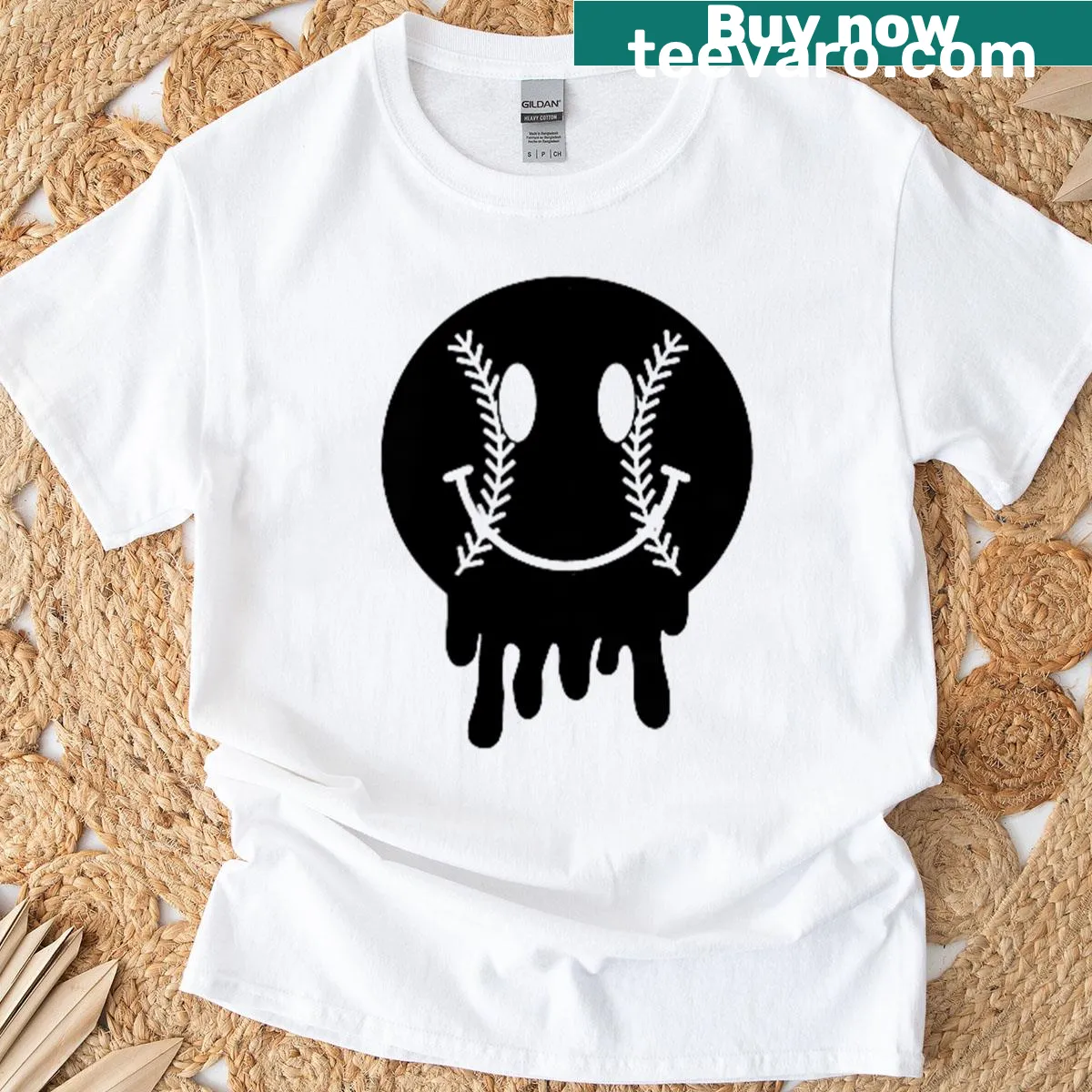 Baseball Mama T-shirt with playful slogan and two-sided print — on a men's t-shirt