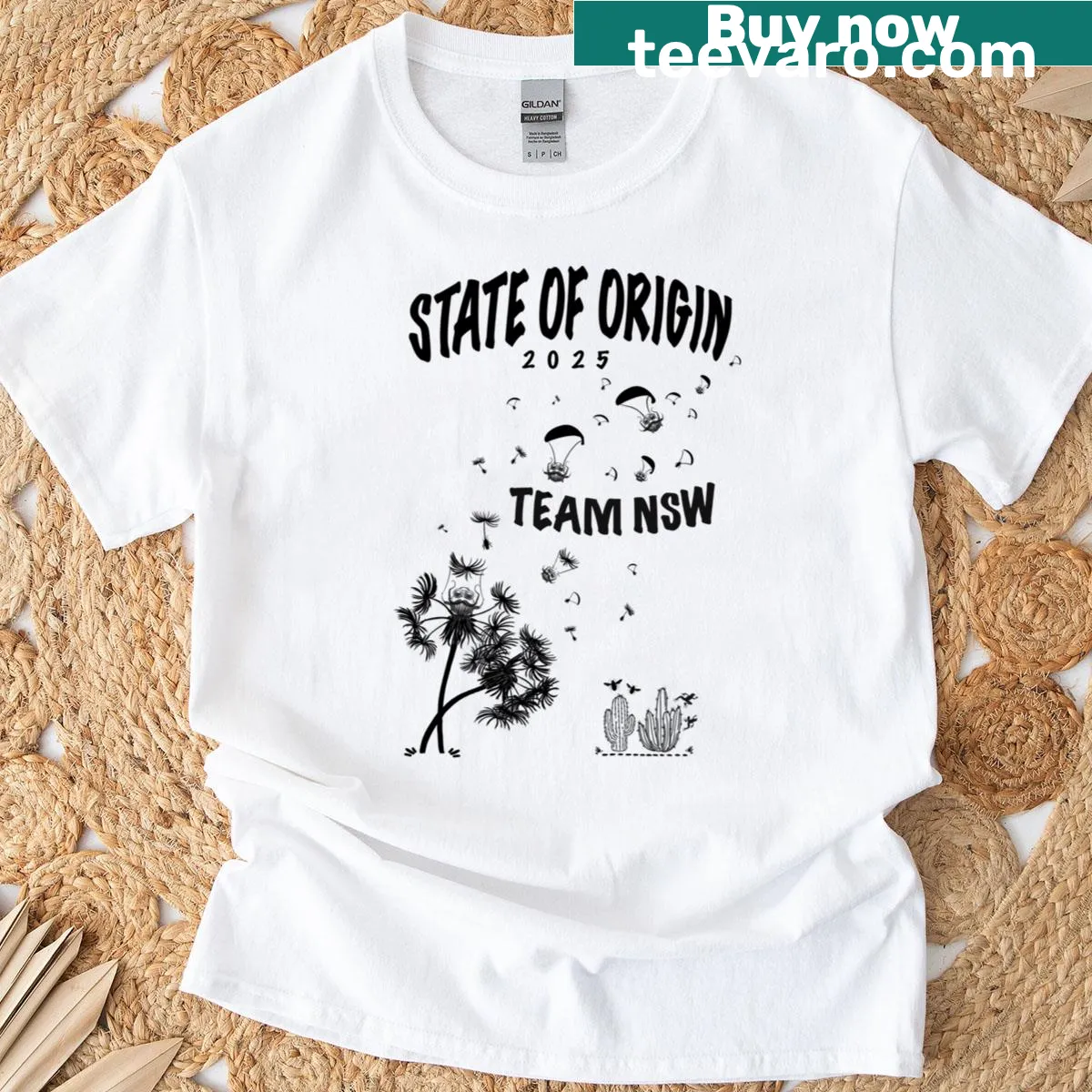T-shirt featuring cockroaches paragliding for sports fans — on a men's t-shirt