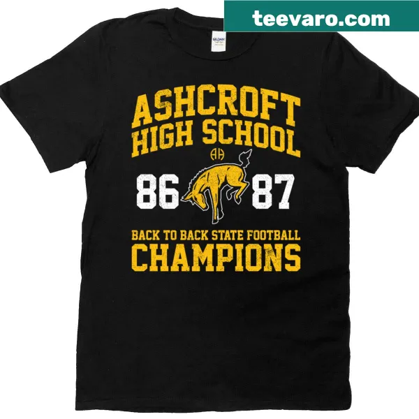 Ashcroft High School State Football Champions graphic t-shirt
