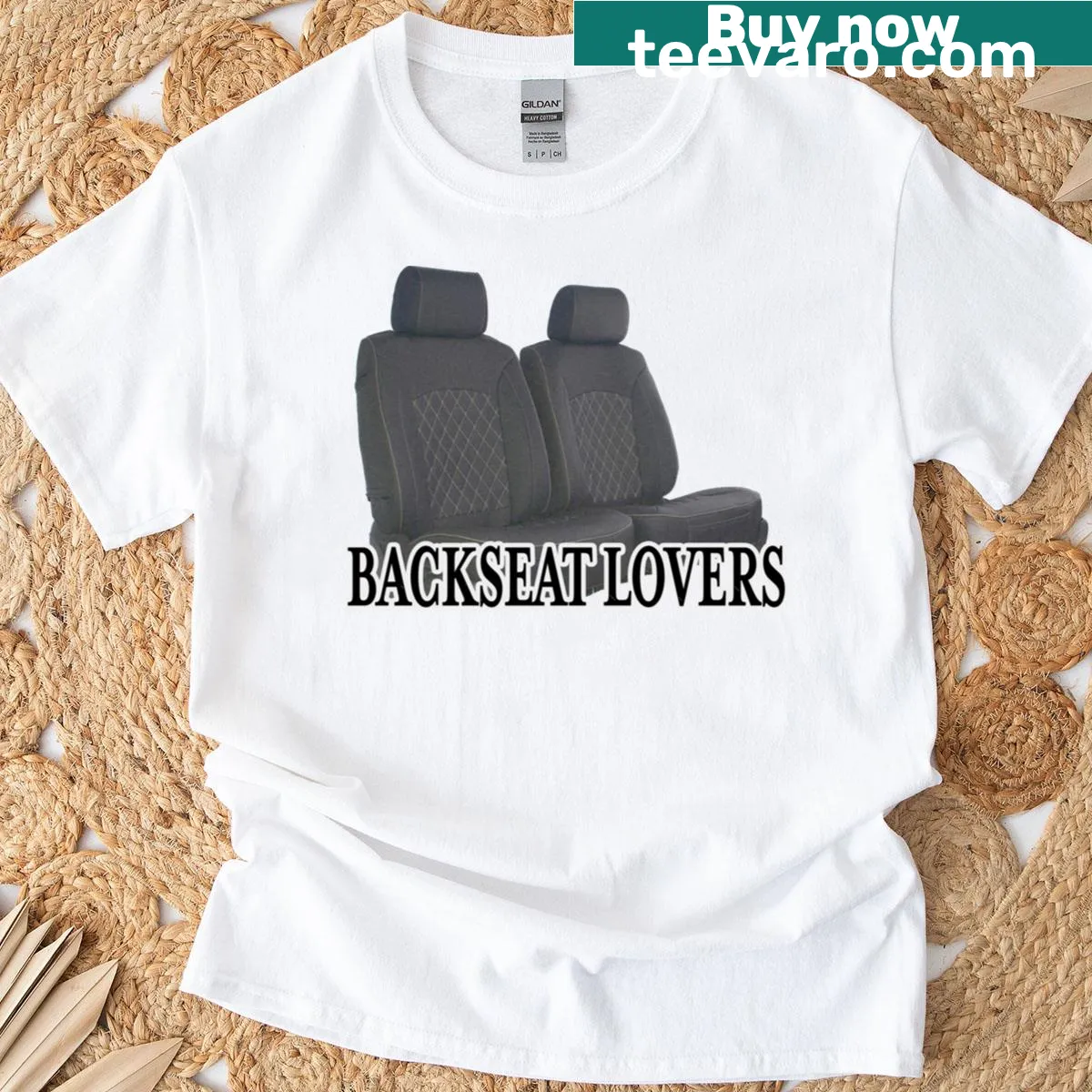 Artistic graphic tee inspired by the Backseat Lovers for music lovers — on a men's t-shirt