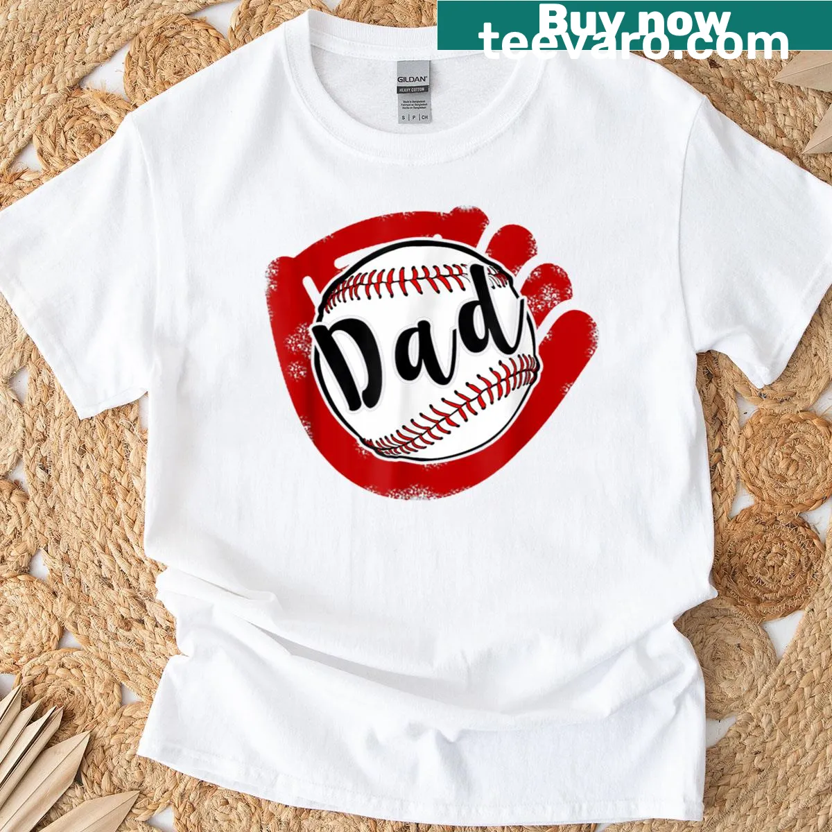 Baseball dad t-shirt with bold text for proud parents. — on a men's t-shirt