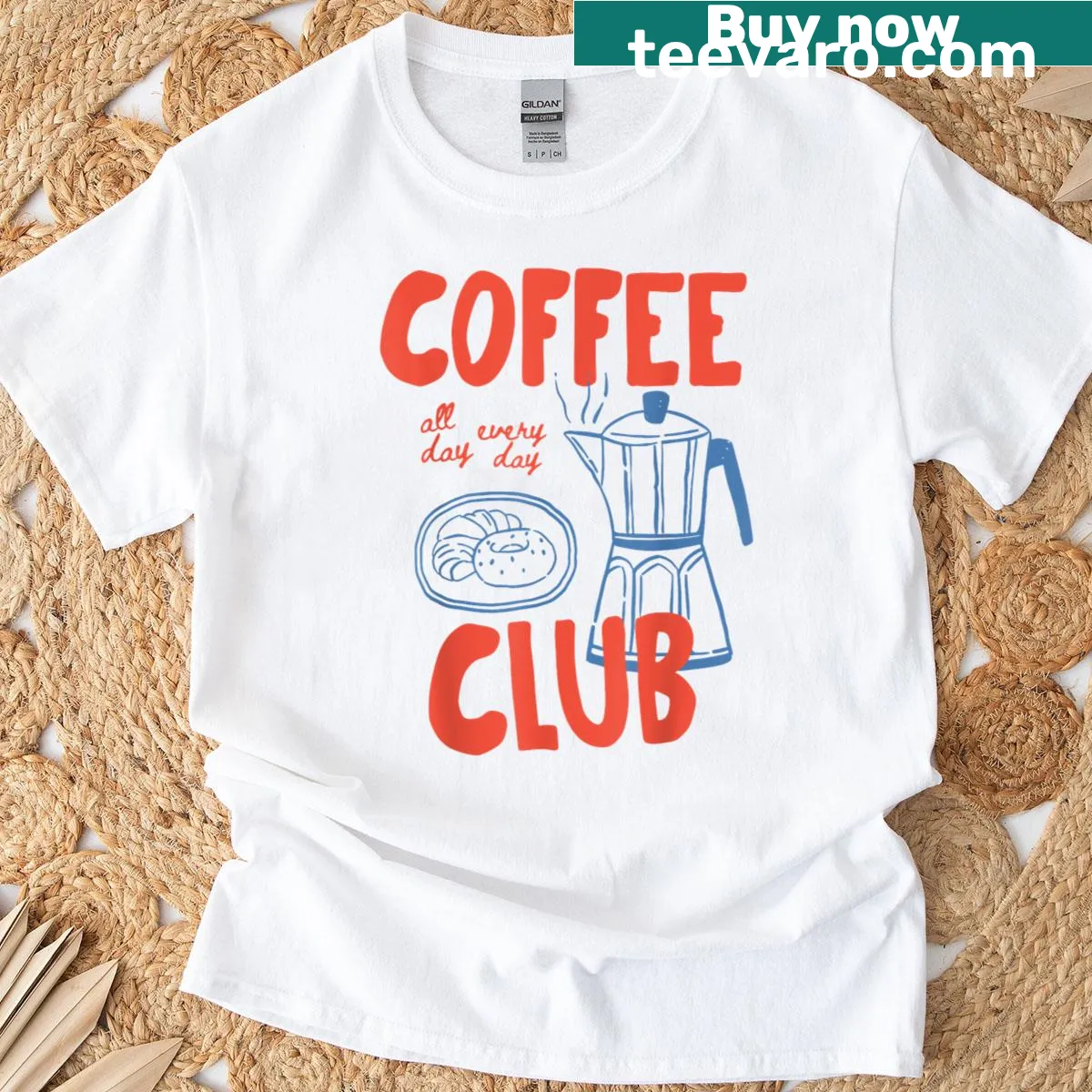 Retro coffee graphic t-shirt for coffee lovers — on a men's t-shirt