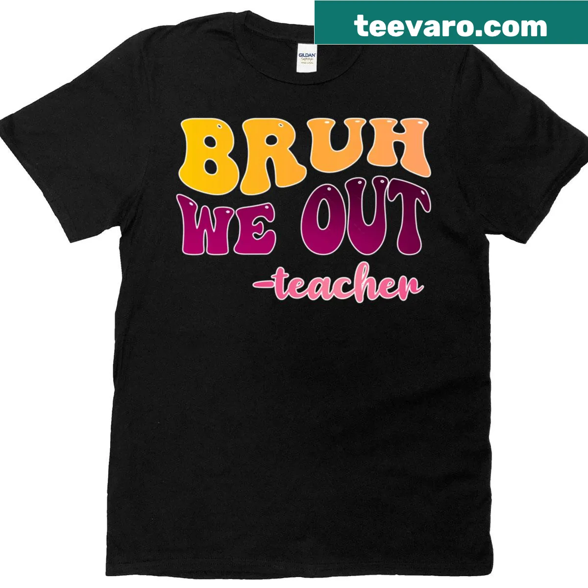 Funny teacher summer break T-shirt with text — on a men's t-shirt