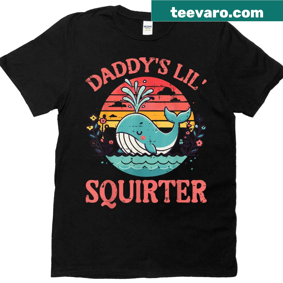 Funny 'Daddy's Little Whale' t-shirt for women — on a men's t-shirt