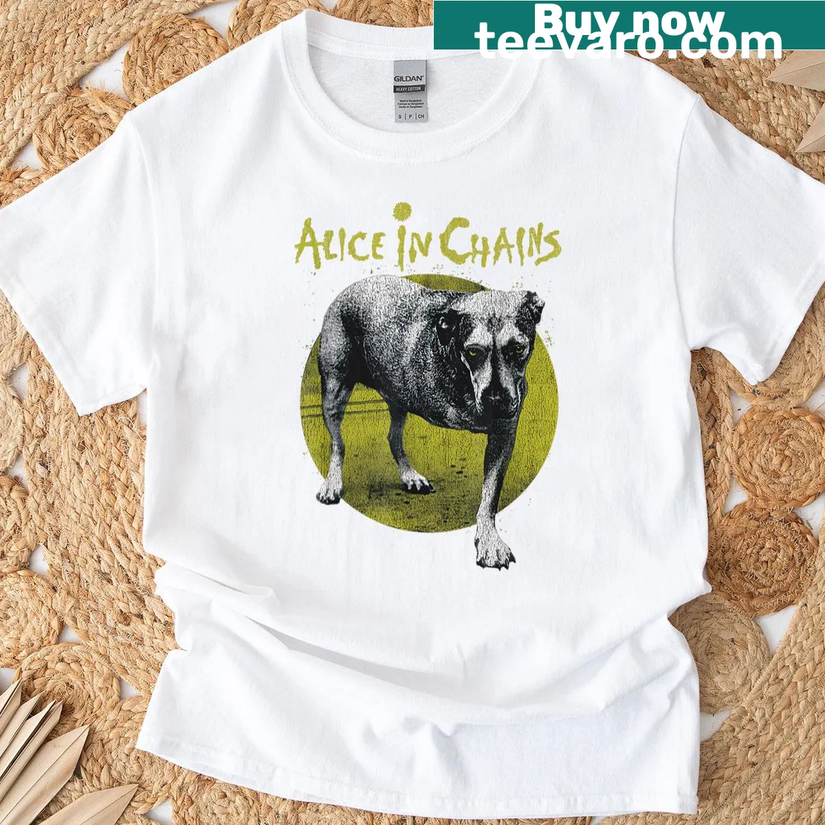 T-shirt with playful typography celebrating dogs — on a men's t-shirt