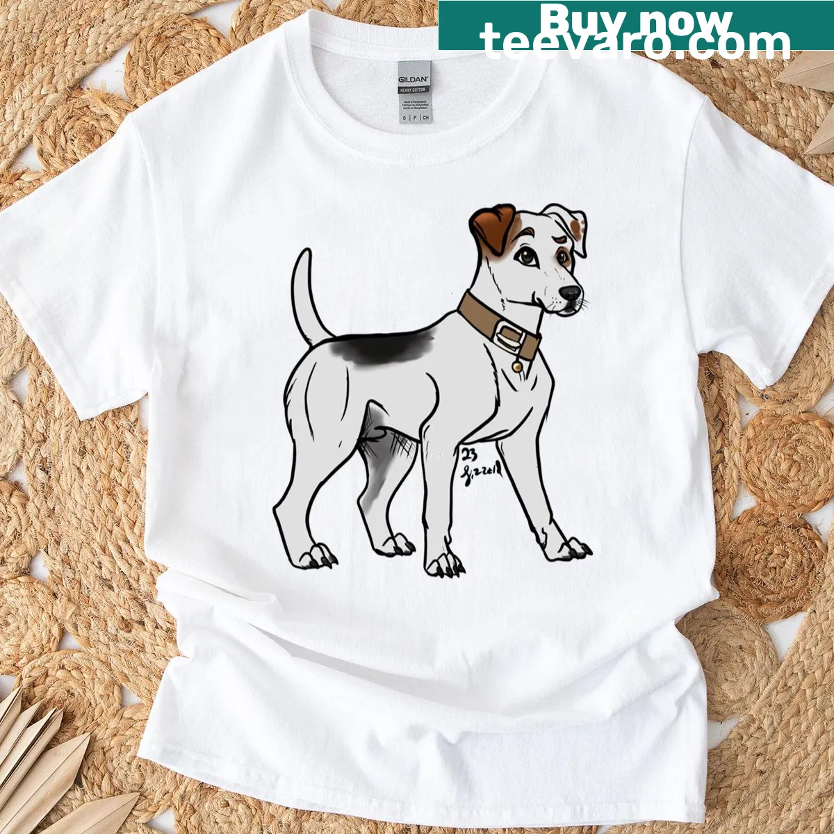 Illustration of Jack Russell terrier on T-shirt — on a men's t-shirt