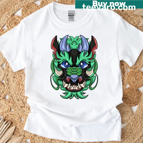 Bold graphic of an Eastern Black Dragon on a T-shirt
