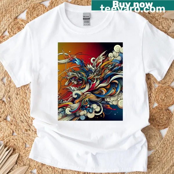 Ethereal phoenix illustration on a premium t-shirt