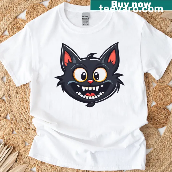 Humorous text graphic T-shirt designed for cat lovers