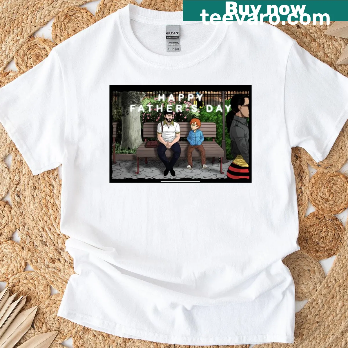 Heartfelt Father's Day typography design on a T-shirt — on a men's t-shirt