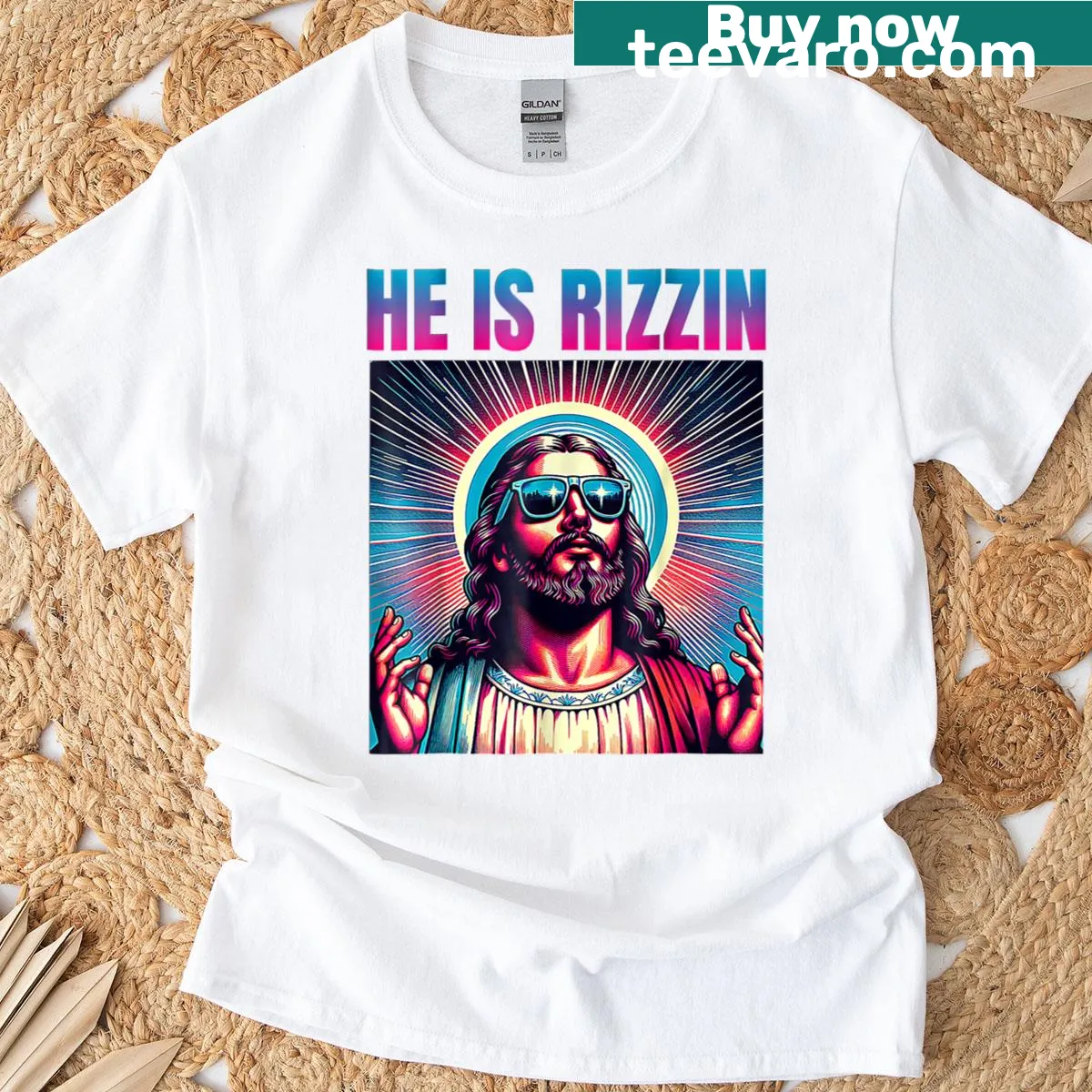 Humorous Easter-themed graphic on a T-shirt — on a men's t-shirt