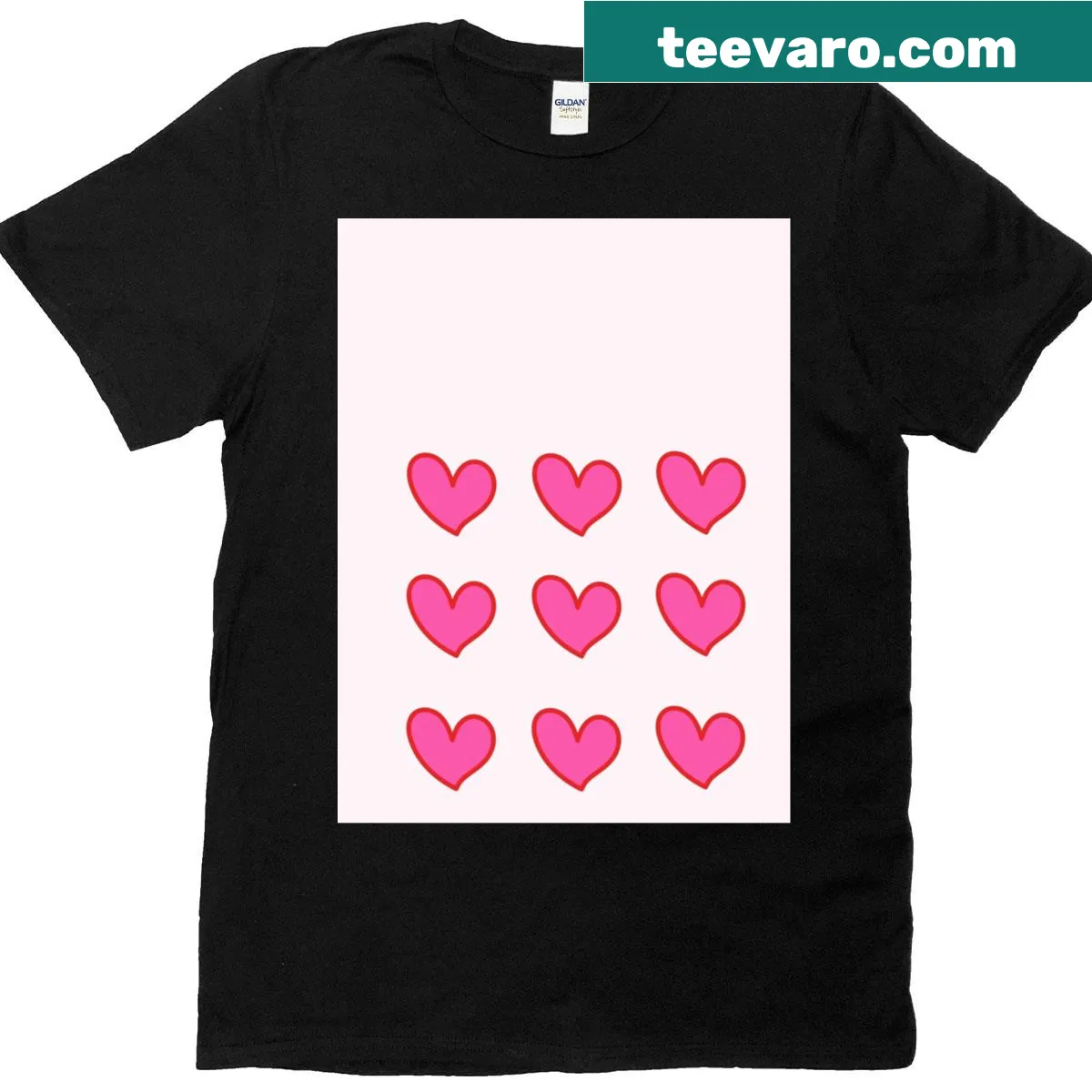 Minimalist heart design sleeveless top — on a men's t-shirt