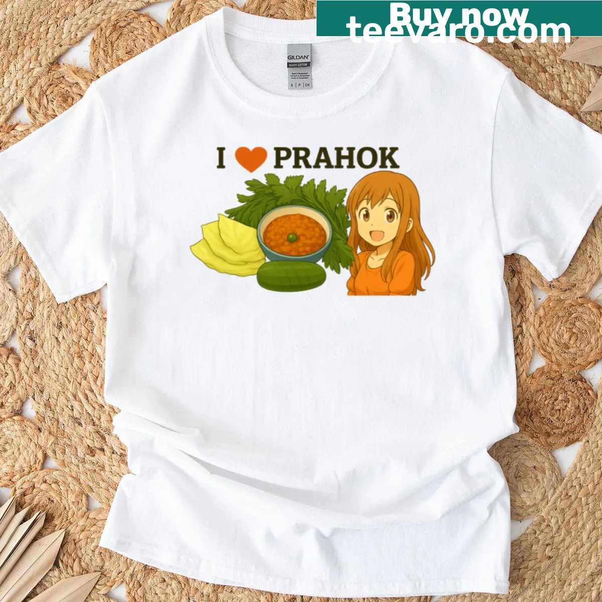T-shirt expressing love for prahok — on a men's t-shirt