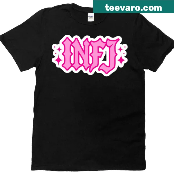 INFJ personality type graphic t-shirt in sticker style