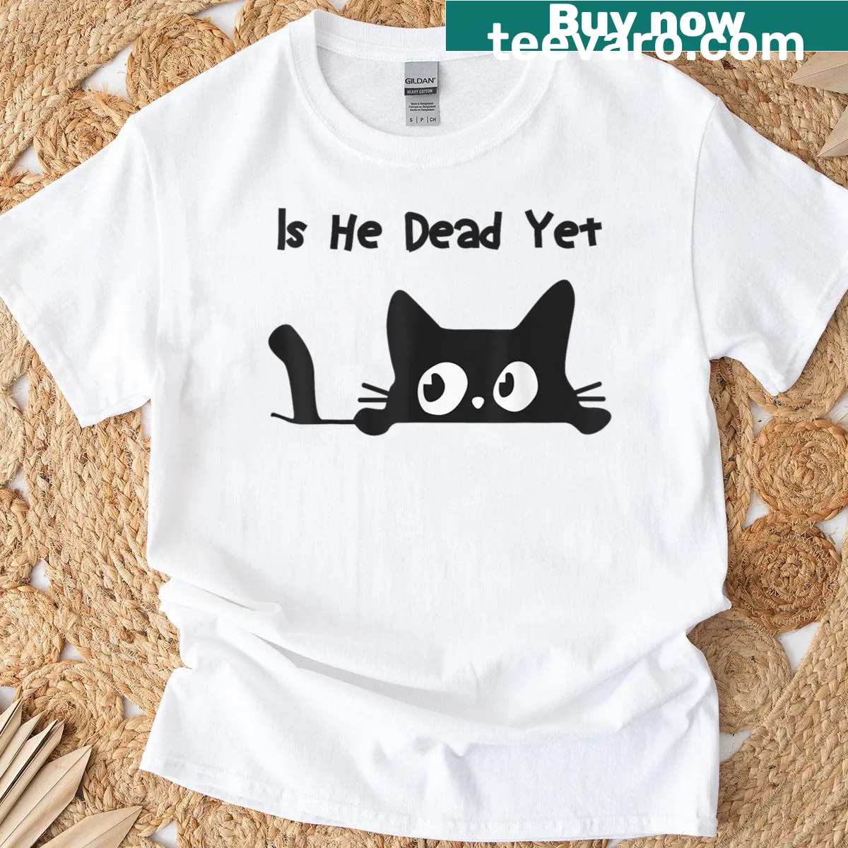 Vintage distressed t-shirt with sarcastic text about cats — on a men's t-shirt