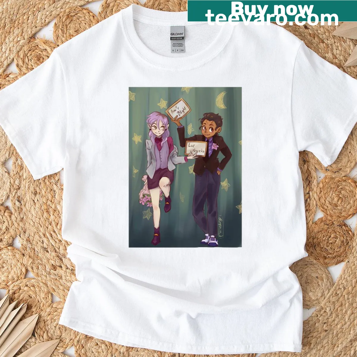 Cartoon fanart of Lumity Grom Dance on a t-shirt — on a men's t-shirt