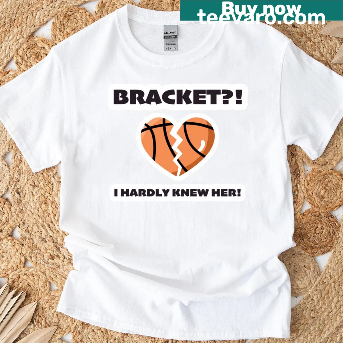 Funny March Madness basketball T-shirt with a humorous quote design. — on a men's t-shirt