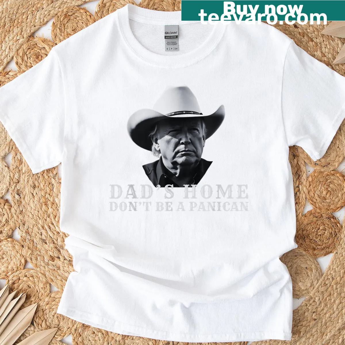 Funny t-shirt for new dads with a humorous parenting saying — on a men's t-shirt